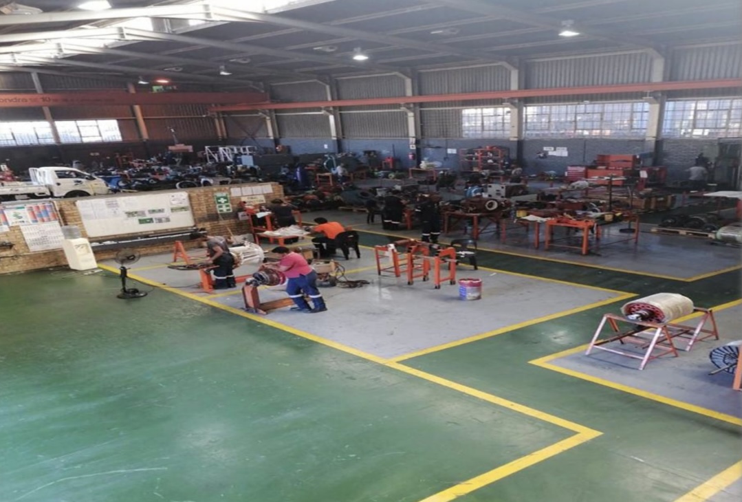 Engineering workshop service bays